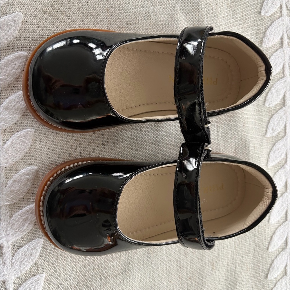 Black Patent Leather Kids Shoes